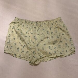 Victoria's Secret PINK Green W/Dogs Playing Tennis Boxer Shorts